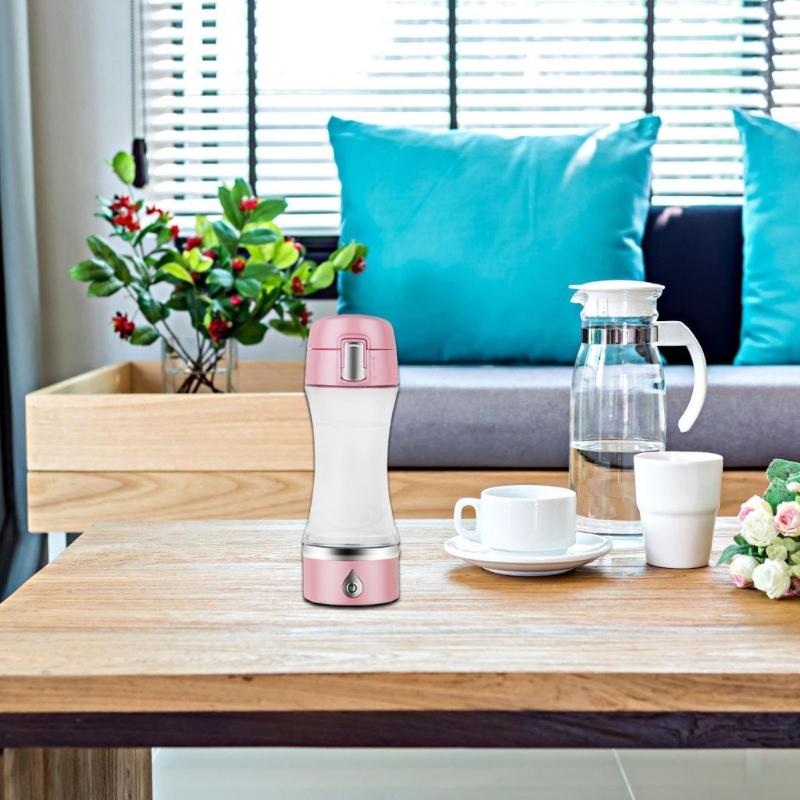 Wasserstoffreiches Wasserflasche mit USB-Aufladung Wassergenerator Ionisator 350ml Trinkbecher für Zuhause Büro und Reisegebrauch