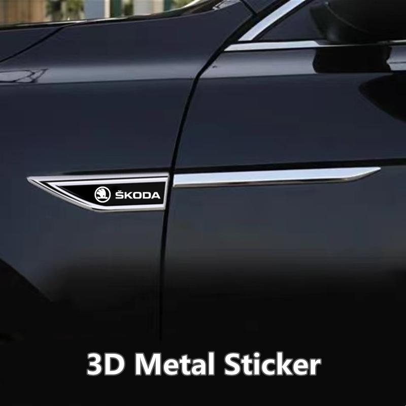 WDQM1 Car Body Protective Sticker Fender Side Blade Badge For Skoda octavia 2 a7 a5 rapid fabia yeti superb SCALA citigo Accessories