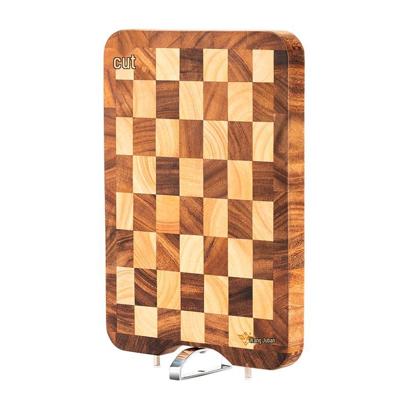 Thick Rubber Wood Chessboard Pattern Chopping Board