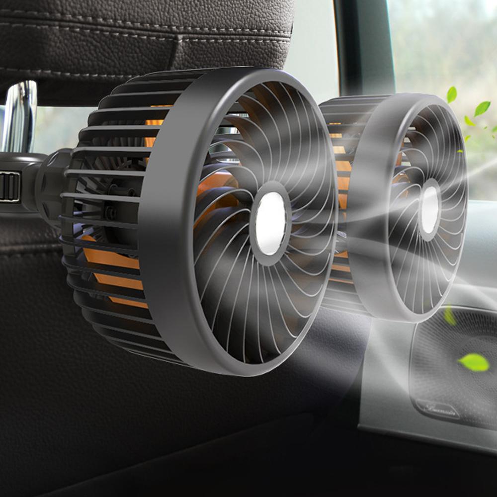 Elektrischer Auto-Ventilator, allgemeiner Kfz-Ventilator für die Rücksitzlehne, geschwindigkeitsverstellbarer Ventilator für die Kühlung im Auto
