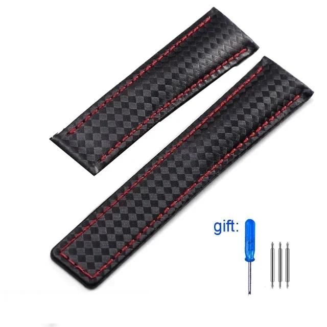 

Genuine Black Calfskin Leather Watchband For Tag Heuer Aquaracer 300 CARRERA F1 Watch Strap Bracelet Men 19mm 20mm 22mm New 22mm