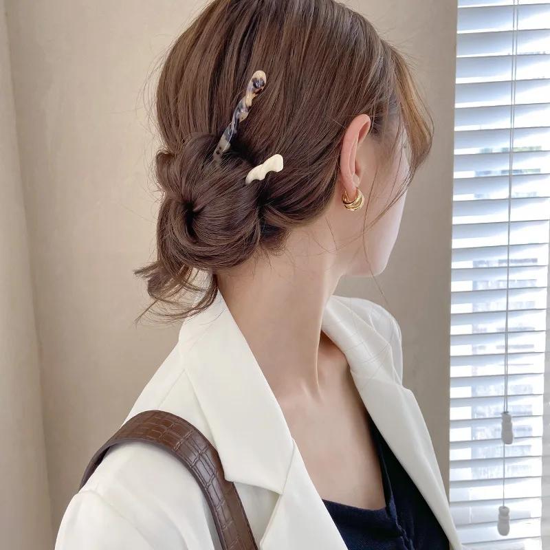 Haarstäbchen im chinesischen Stil, Vintage, Acetat-Harz, Essstäbchen, Frauen, Haarnadeln, Clip, Pin, Kopfbedeckung, Hochzeit, Schmuck, Zubehör