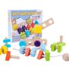Screw Through the Rope 2-in-1 Children's Color Shape Cognitive Pairing Creative Variety Assembly Nut Building Block Combination