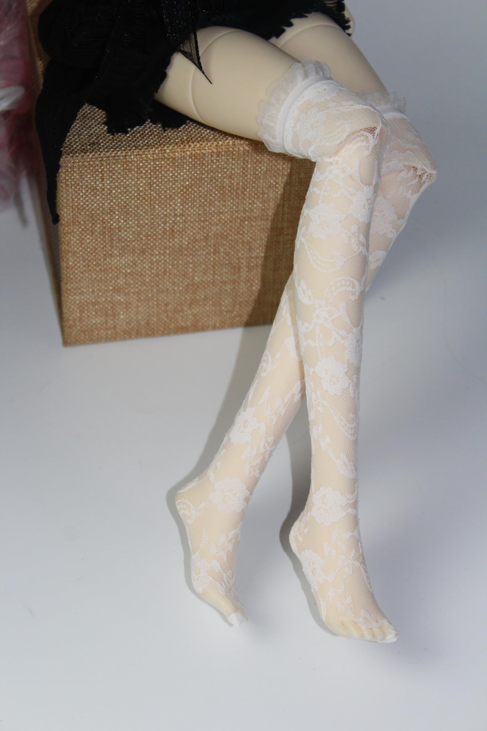 

HAMRETHYPPZ 13 14 16 Набор детской одежды для BJD, Детская одежда для BJD, Кружевные чулки для BJD-куклы, Белые чулки (Голова и тело не включены) белый
