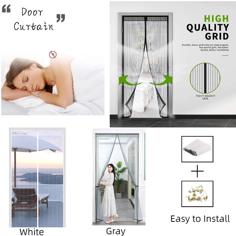 Magnetic Mesh Door Curtain For Summer Mosquito Protection, Ideal For Kitchen, Living Room, Bedroom