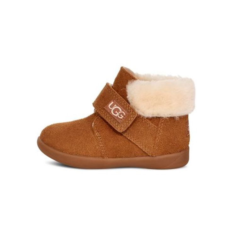UGG Toddler Classic Mini Chestnut Suede Wool Lined Ankle Boots 1106229T-CHE 28.5