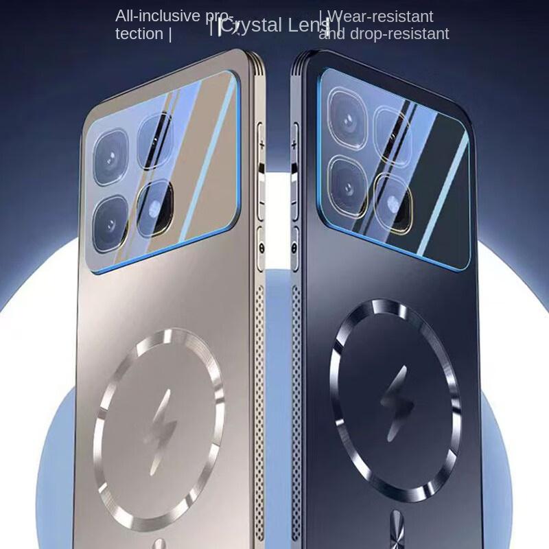 Protective Case for Redmi K70, K70ultra, K70e, K70pro, with Magnetic Adsorption, Heat Dissipation, Matte, Full Cover, New