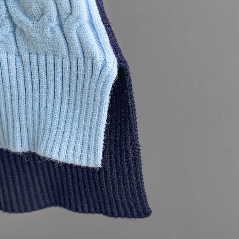 Winter Sweater European and American Knitted Vest Pullover V-neck Vest Sweater Sleeveless Top for Women