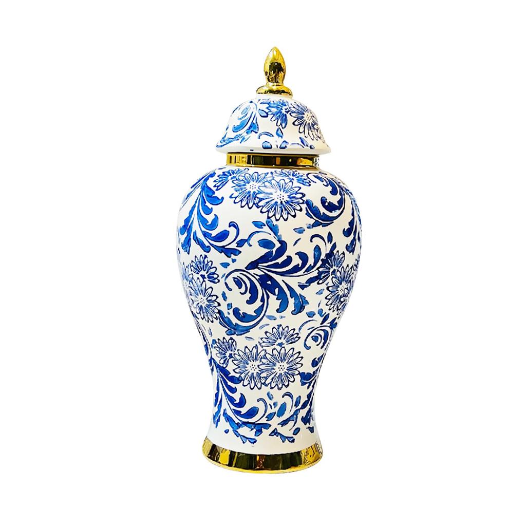 Ceramic Vase Porcelain Ginger Jar for Storage Tank Flower Arrangement Office M