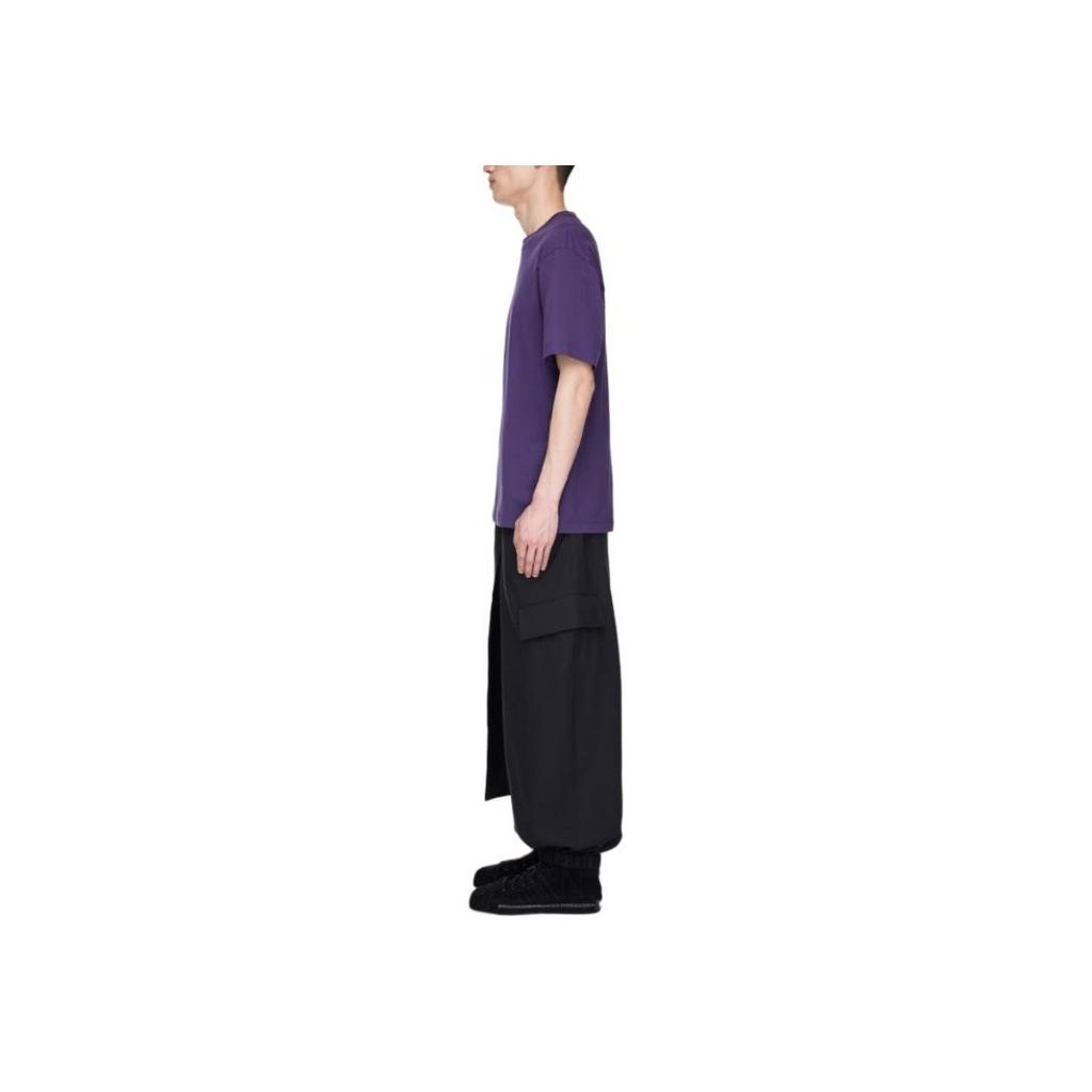 Y-3 Logo Crew Neck Short Sleeve T-Shirt Unisex T-Shirts Purple KA9777