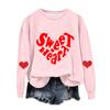 Women's Fashion Valentine's Day Printed Long Sleeve Loose Round Neck Sweatshirt Top Fall