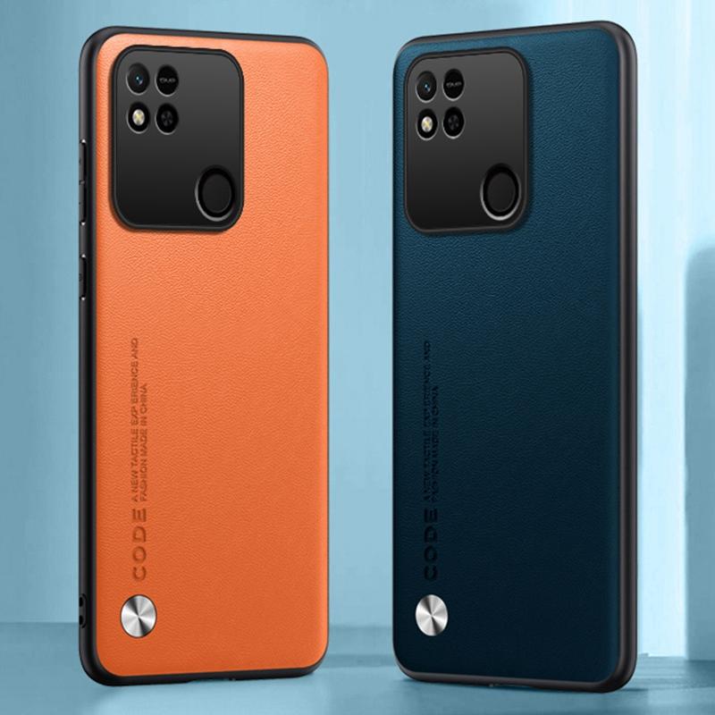 Luxury PU Leather Case For Xiaomi Redmi 10A 10C Back Cover Matte Silicone Shockproof Full Protection Phone Case For Redmi 9C NFC