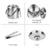Stainless Steel Ice Bucket with Lid And Tongs 2/3L Large Capacity Double Wall Insulated Ice Bucket for Parties Wine Champagne Cocktails Home Bar