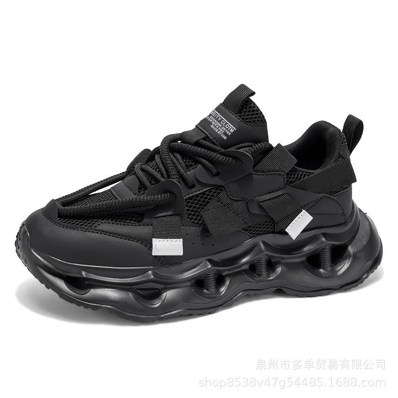 Casual dad shoes outdoor lightweight thick-soled cushioning sports comfortable casual shoes 39 чёрный