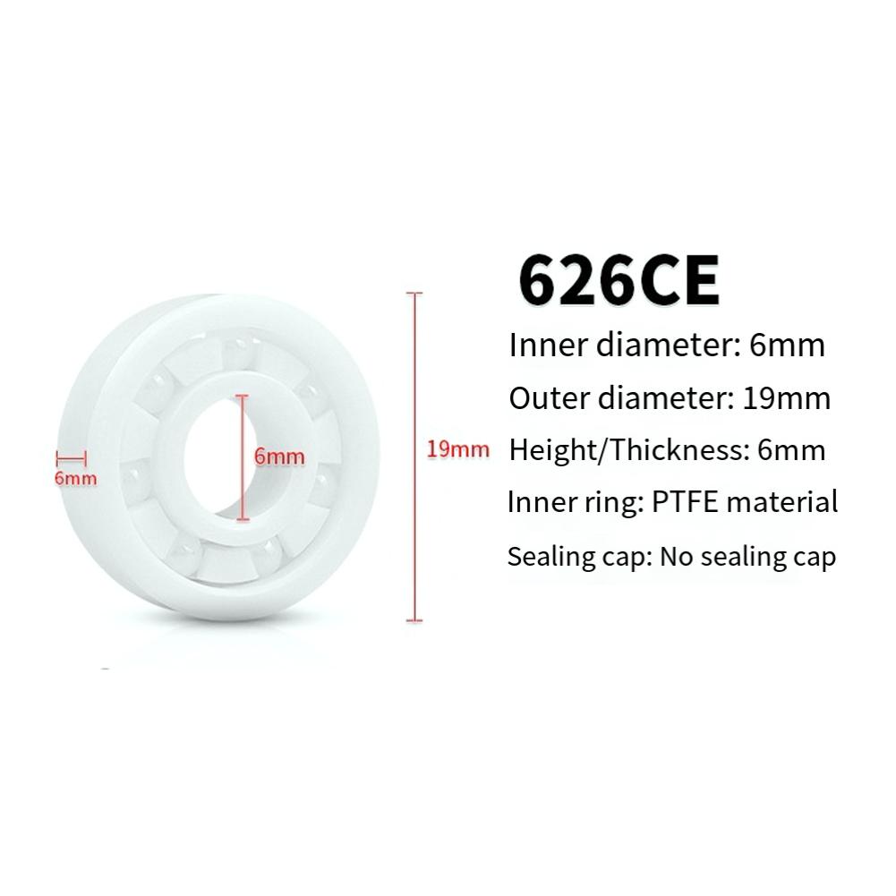 1PCS 626CE Full Earthenware Sealed Bearing 6x19x6 For Zro2 Ball Bearings Ceramic Bearings Accessories