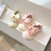 Children Casual Shoes with Bow-knot Simple Girls Unique Canvas Shoes Kids Sweet Sport Shoes Non-slip Round-toe 2024 Autumn New