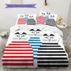 Lisa Larson Pattern Bedding,Quilt Set Quilt Cover Pillowcase Home Birthday Gift (1 * Duvet Cover + 2 * Pillowcase, Without Core)