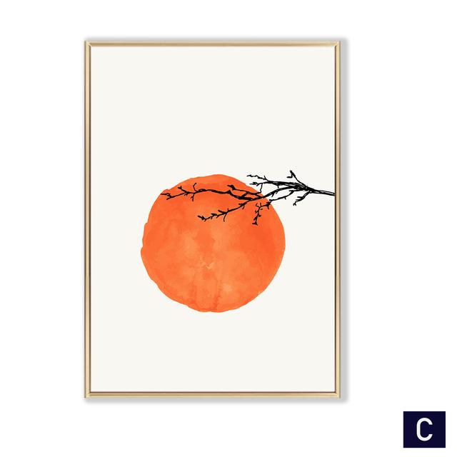 Abstract Boho Sun Natura Pânză Artă Pictură decorativă minimalistă Postere și imprimeuri nordice Poze de perete pentru decorarea camerei de zi