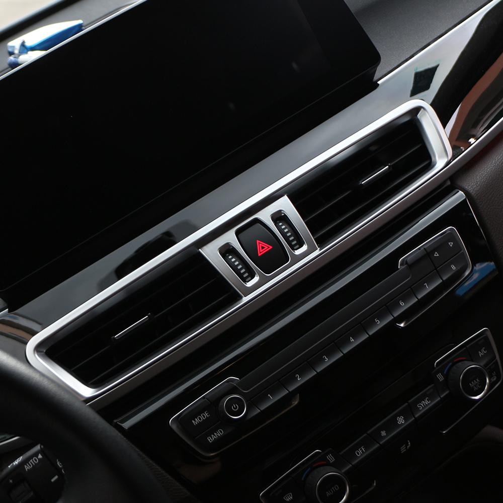 For BMW X1 F48 2016-2025 Center Console AC Outlet Cover Air Conditioning Vent Sticker Trim Decoration ABS Car-styling