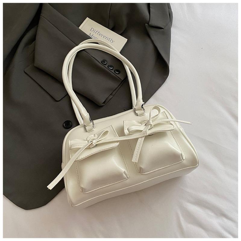 

Нишевая женская сумка высокого класса, новая сумка на плечо с бантом в балетном стиле, вместительная сумка-багет для работы белый