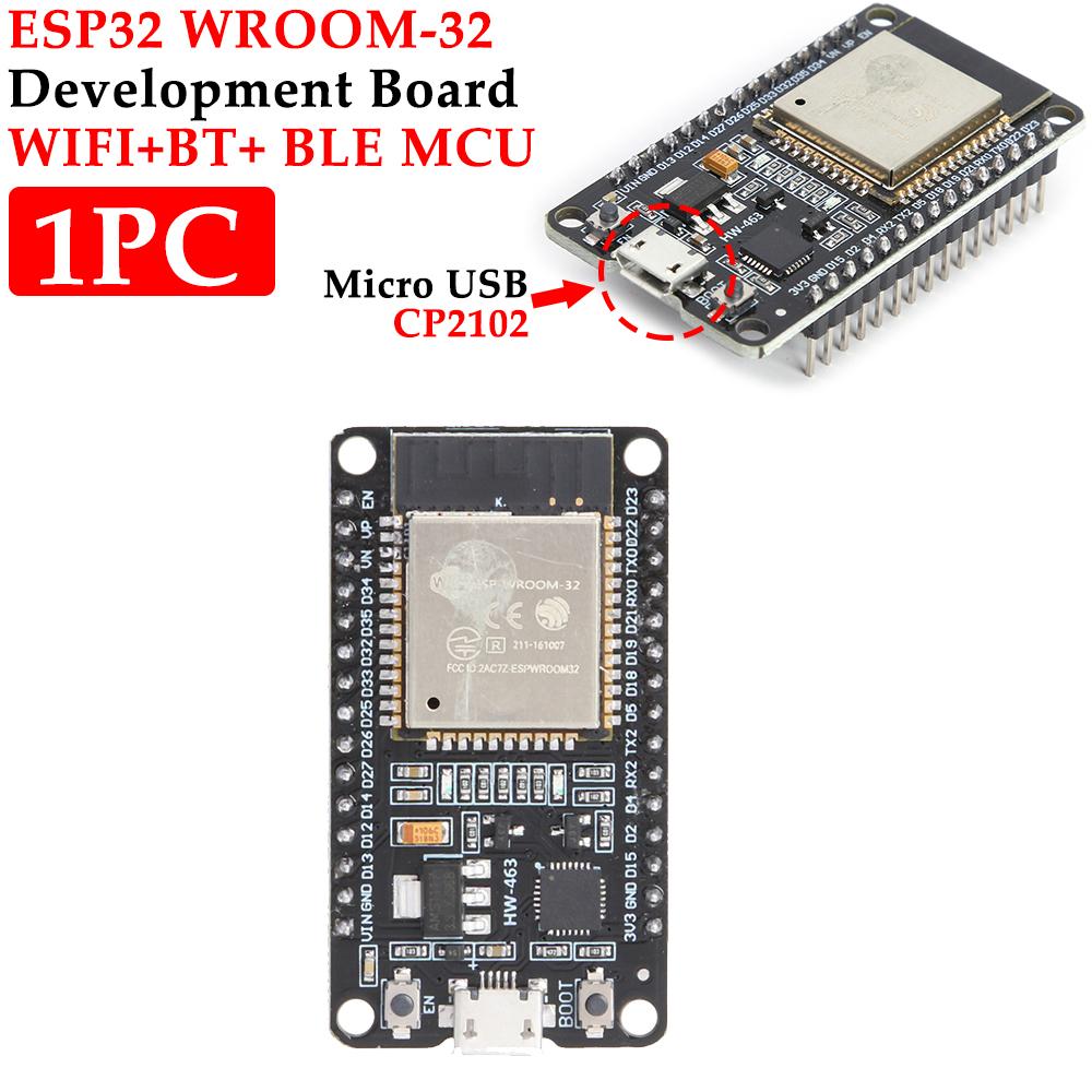 ESP32 WROOM-32 Development Board USB CP2102/ TYPE-C CH340C WiFi+Bluetooth Ultra-Low Power Consumption Dual Core Wireless Module