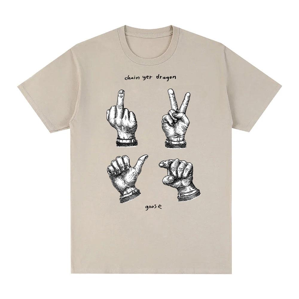 Goose Chain Year Dragon T Shirt Sleeve Fashion Tee-shirt Summer Casual Tshirt Popular Monster Cover and Back Logo 100%Cotton Tops