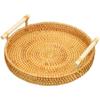 Panier à pain et à fruits en rotin tissé à la main - Plateau en bambou pour rangement et décoration de la maison