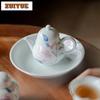 135ml Japanese Style Hand Drawn Lily Flower Teapot Traditional Tea Infuser Pot Tea Maker Kettle With Ball Hole Cha Gift Supplies