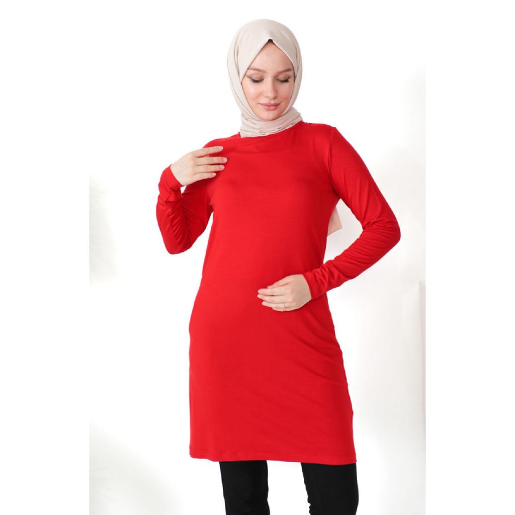 Combed Cotton Tunic 10645-10 Red