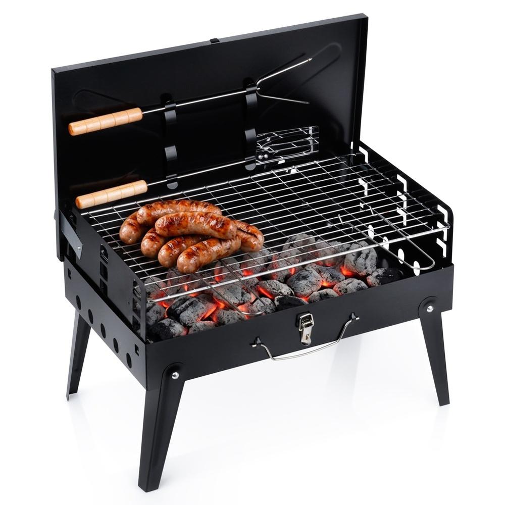 Grill Węglowy Składany Przenośny Ogrodowy Turystyczny Piknikowy Mały 43 Cm