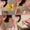 Earrings - High-end, Elegant, Metallic, Cool, Flower-shaped, Luxurious Ear Accessories, with A Retro Style. Retro-style Earrings.