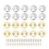 DRELD 20 Pcs 25mm Round Photo Frame Hooks Hanging Picture Oil Painting Mirror Iron W/Screws Hanger Wall Photo Holder Furnniture