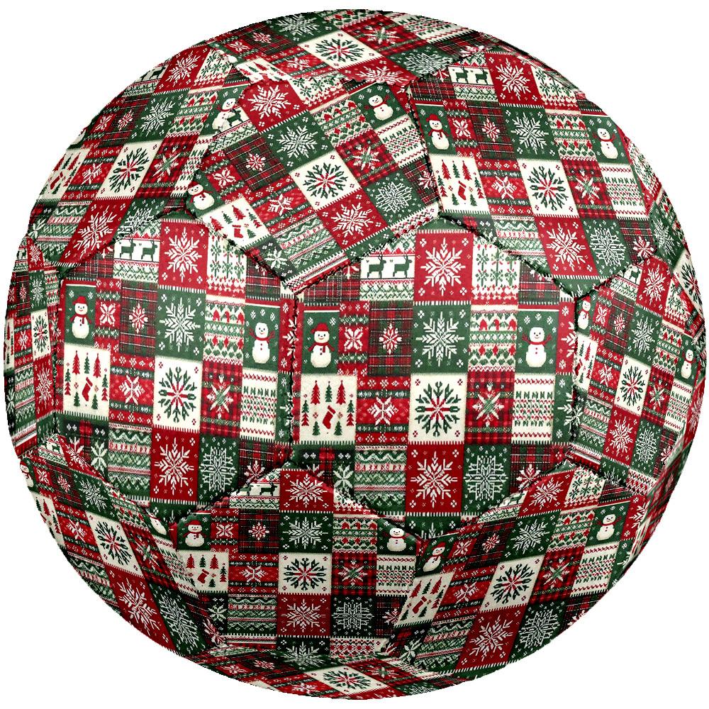 1pc Christmas Knit Size 5 Soccer Ball Professional Match Training Football Indoor &Outdoor Sports Ball Lightweight Durable M6517