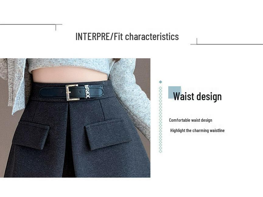 Women's High-Waisted A-Line Skort: 2026 Spring/Summer Fashion, Two-Piece Design, Wide-Leg, Casual Shorts.