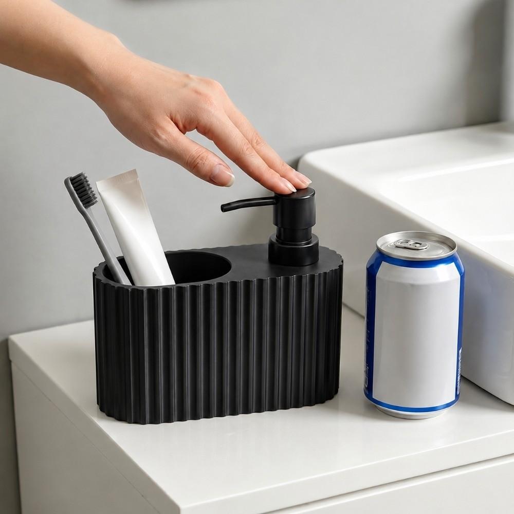2-in-1 Seifenspenderflasche mit Schwammhalter Küchenspülbecken-Organizer Arbeitsplatte