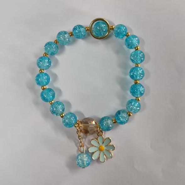 Skleněný květinový náramek Daisy střapec pro děti Doplňky Bižuterie