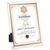 A4 Photo Office No Wall Hanging Frame, Gold, Stylish, Glass, Award, Certificate, Permit, Certificate, Display, Supplies, Horizontal, Vertical, Stand,