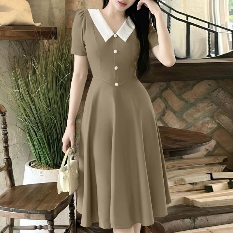 ZANZEA Dámské letní ležérní patchworkové šaty s krátkým rukávem a výstřihem do V