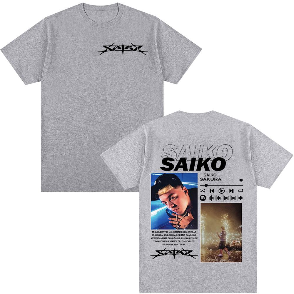 Rapper Saiko Sakura Album Merch TShirts Unisex Unisex Fashion Hip Hop Street TShirt Casual Cotton Short Sleeves Oversized T Shirts