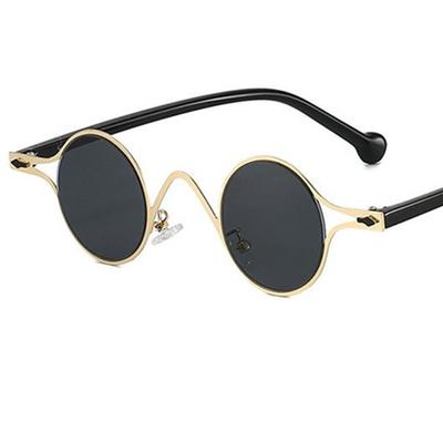 HIp Hop Sun Glasses Anti-UV Spectacle Small Frame Google Personality Round Frames Ornamental Women Simplity Sunglasses