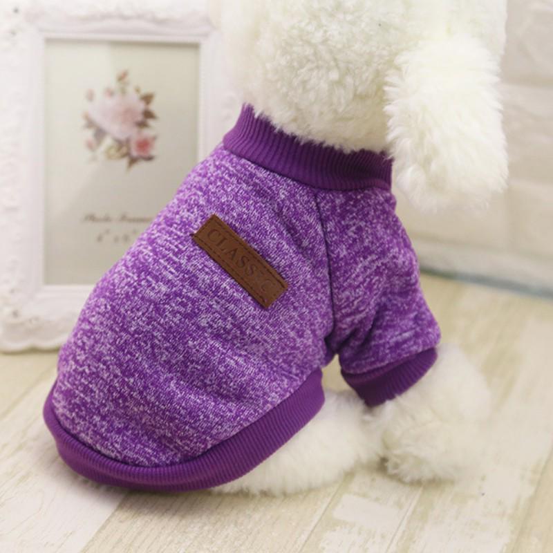 Soft and Stretchy Sweater Dog Hoodie Classic Fleece Apparel Pullover Sweatshirt Home Wear for Small Dogs Cats Puppy Kitten