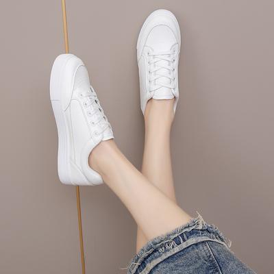 Fashion Women Sneakers Breathable Students Casual Sports Shoes Girl Flat Leather Pu White Shoes Woman Vulcanize Shoes
