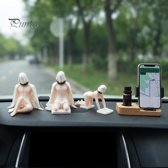 Creative Office Desk Gadgets 3D Printed Masked Hottie Ornament, Cool Mysterious Character Figurine, Stable Novelty Gifts for Gamers Base Desktop