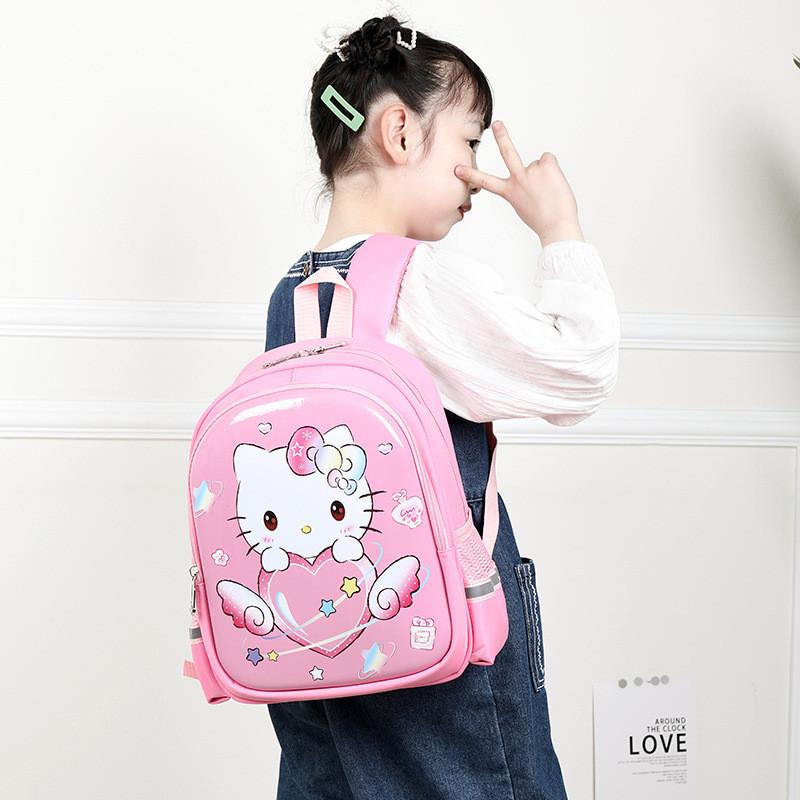 Elsa Sofia Hello Kitty Kids Travel Backpack With Airflow Mesh And Cartoon Design For Kindergarten Use