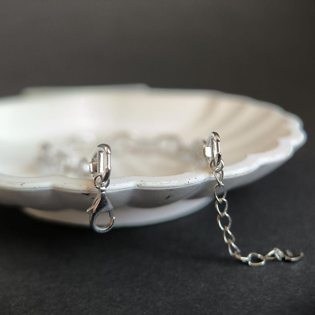 Silver Bracelet with Cubic Zirconia, Product Weight 7.93 G (2182801)