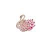 Elegant Swan Brooch: Simple Zircon Design, Stylish Collar Clip, In Stock