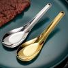 Asian Soup Spoon Stainless Steel Dinner Spoon Mirror Polished Chinese Soup Spoon for Bouillon Dessert Cereal Ramen Noodles Wonton Pho Thai