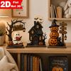 1/3Pcs 2D Flat Halloween Wooden Table Decor Set Cute Spooky Designs For Home Holiday Decoration