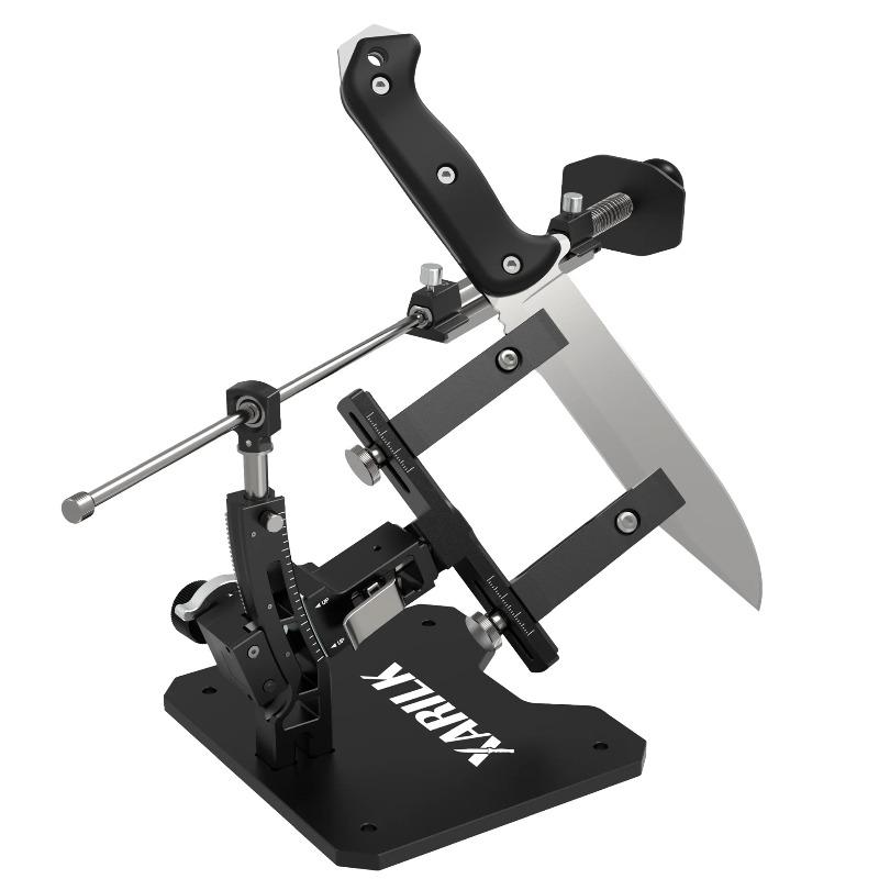 XARILK  Professional Aluminium Knife Sharpener, GEN3 Guided Knife Sharpening System, Knife Sharpening Kit with 3 Diamond Plates