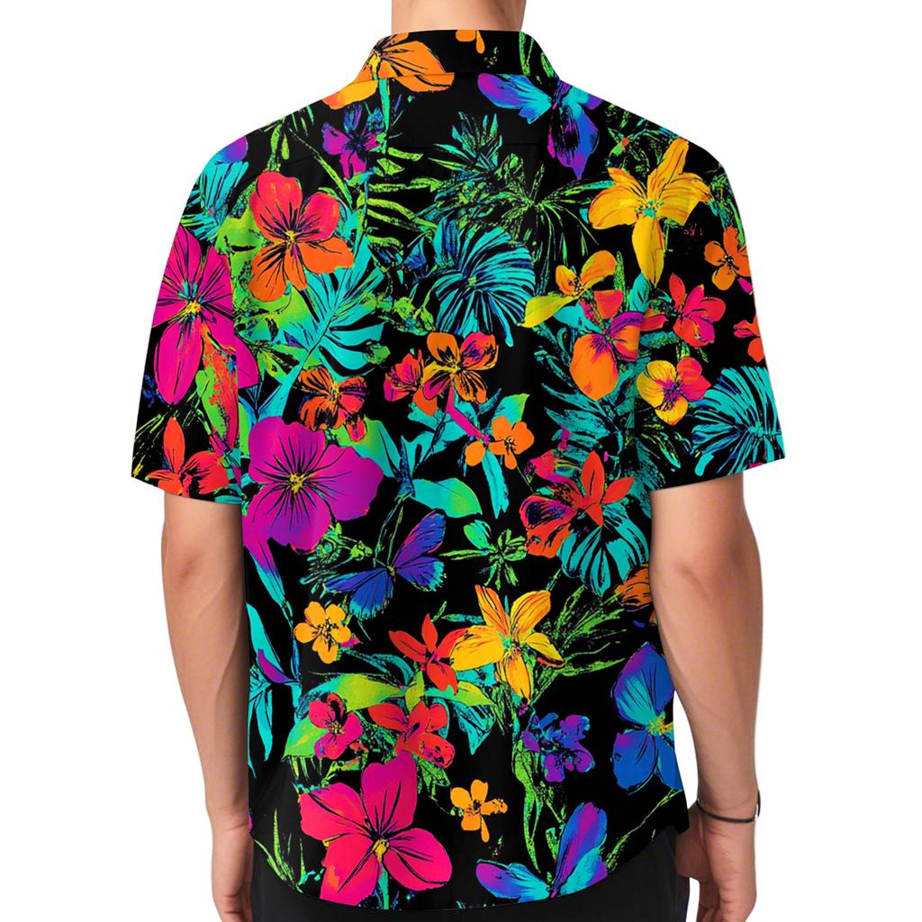 Men's Casual Fashion Printed Short-Sleeve Shirt